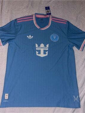 Messi #10 Inter Miami Adidas Jersey XL MLS Pink Blue NWT Authentic